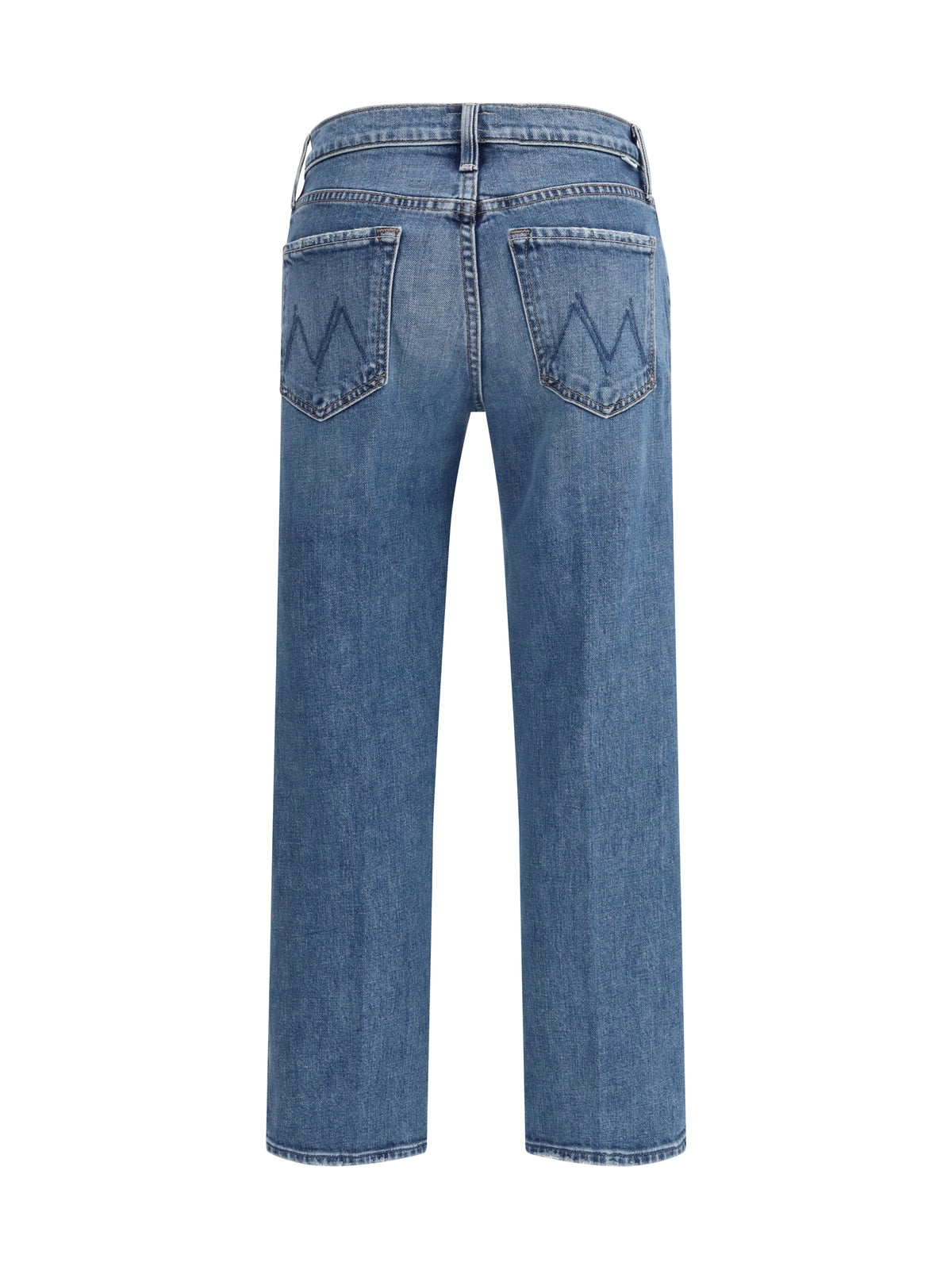 Mother Mid Rise Rambler Zip Ankle Fray Jeans - Tambourine Man