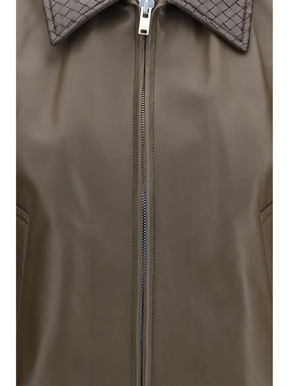 Bottega Veneta Glossy leather Jacket - Wader Green