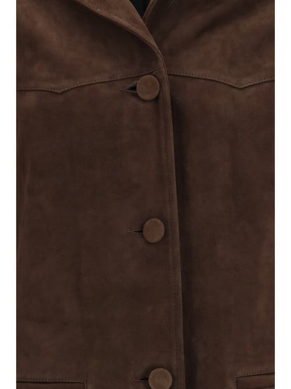 Tory Burch Suede Jacket - Light Chocolate