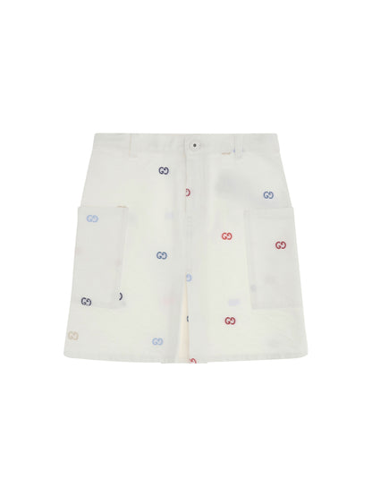 GUCCI GG cotton denim jacquard Skirt for Girl