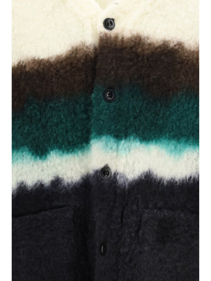 Sacai Chusen-dyed Cardigan - Black Multi