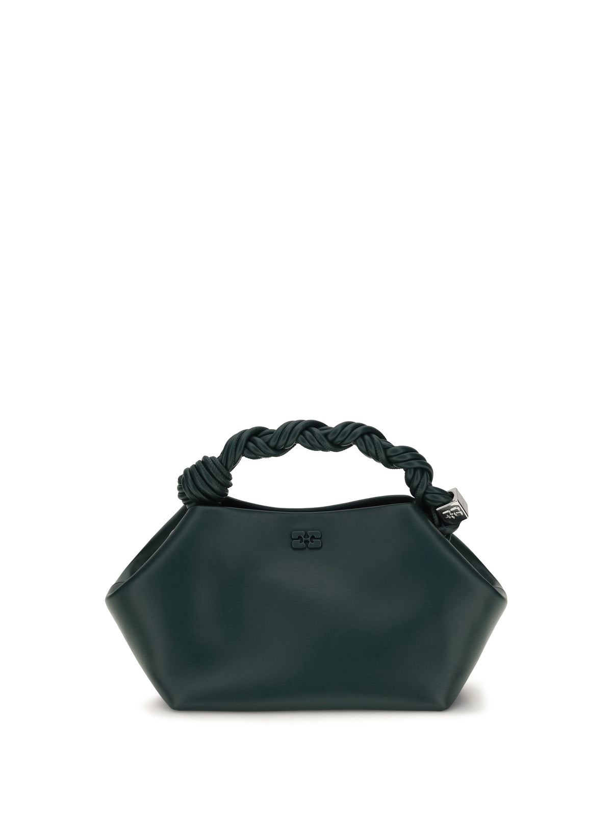 Ganni Small Bou leather Handbag - Dark Green