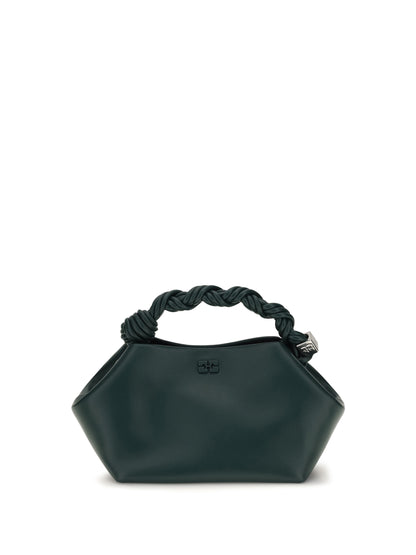 Ganni Small Bou leather Handbag - Dark Green