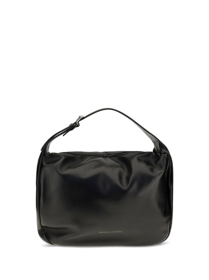 Brunello Cucinelli Boule nappa leather Shoulder Bag - Black