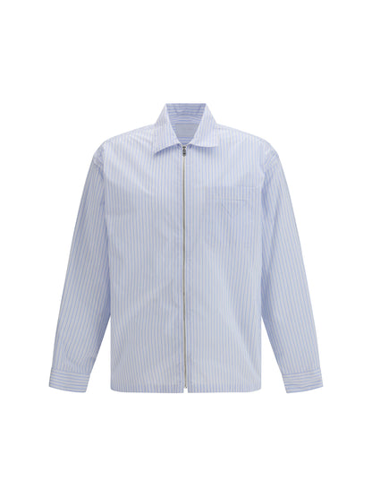 Prada Striped re-nylon Shirt - Bianco+Cielo