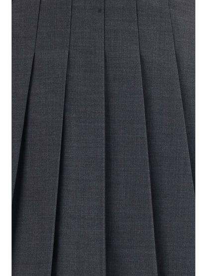 Self-Portrait Pleated mini Skirt - Grey