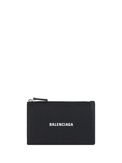 Balenciaga Leather Cardholder - Black / White