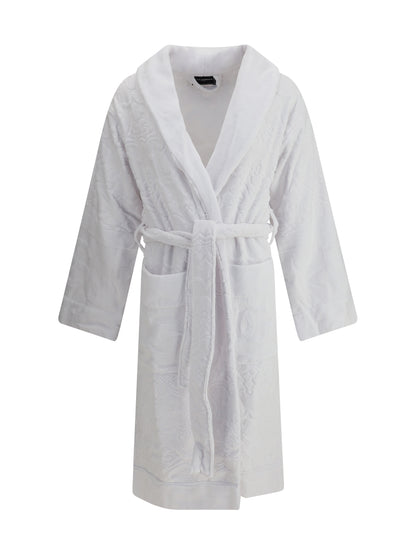 DOLCE & GABBANA Cotton terry Jacquard Bathrobe