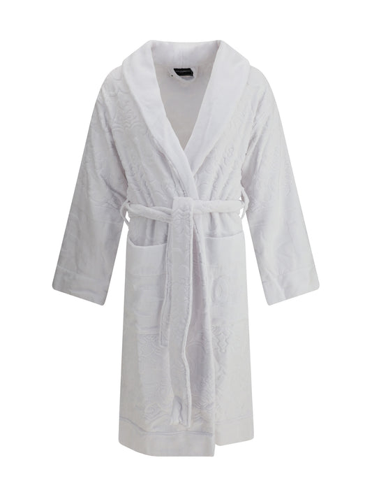 DOLCE & GABBANA Cotton terry Jacquard Bathrobe