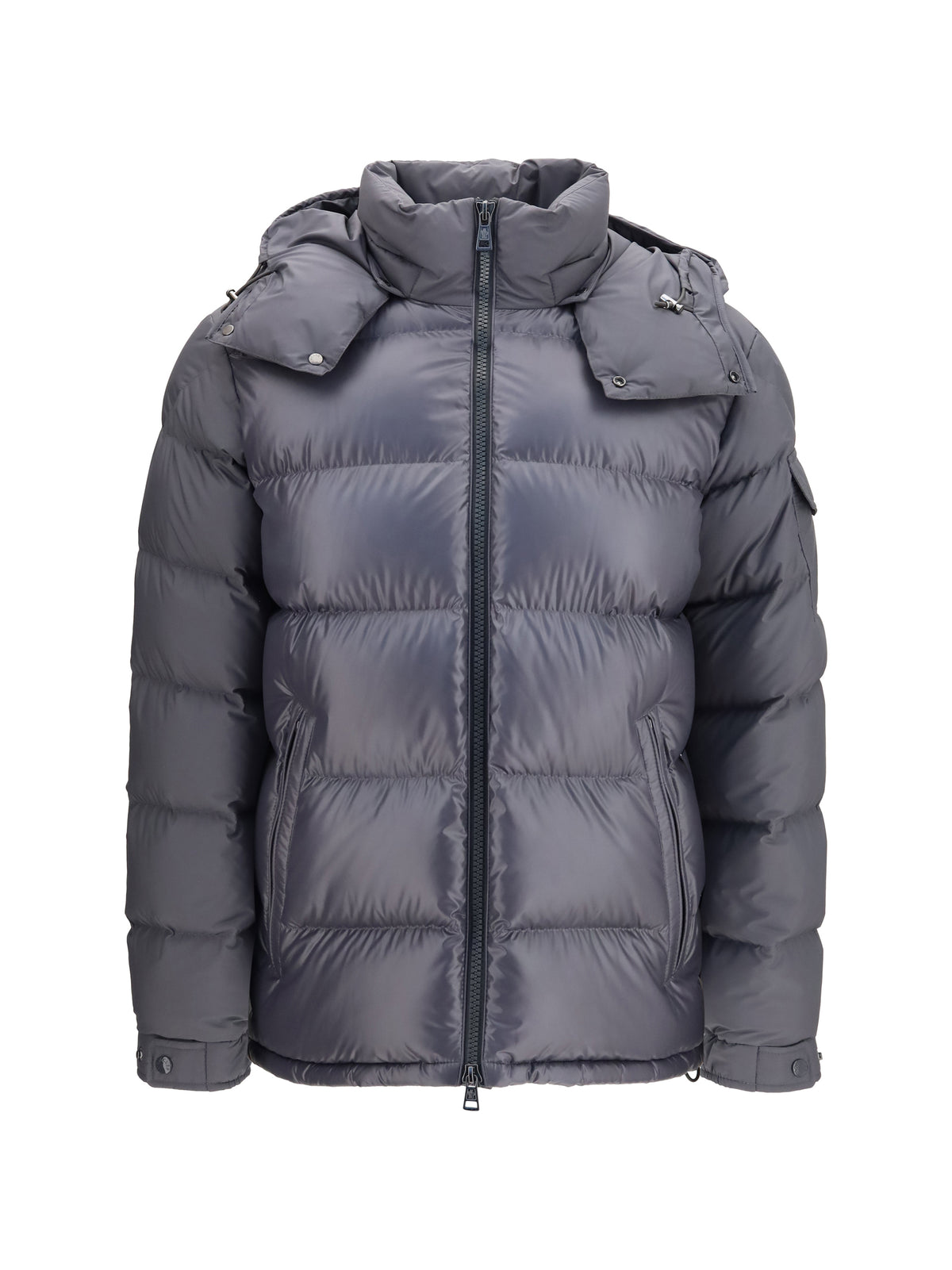 Moncler Maya short padded hooded Jacket - Dark Grey