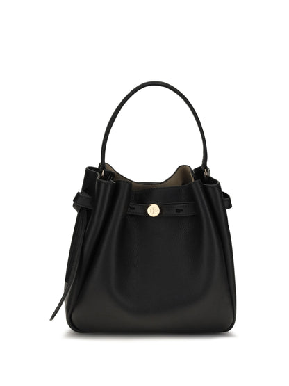 Tory Burch Romy Hammered leather Bucket Bag - Black