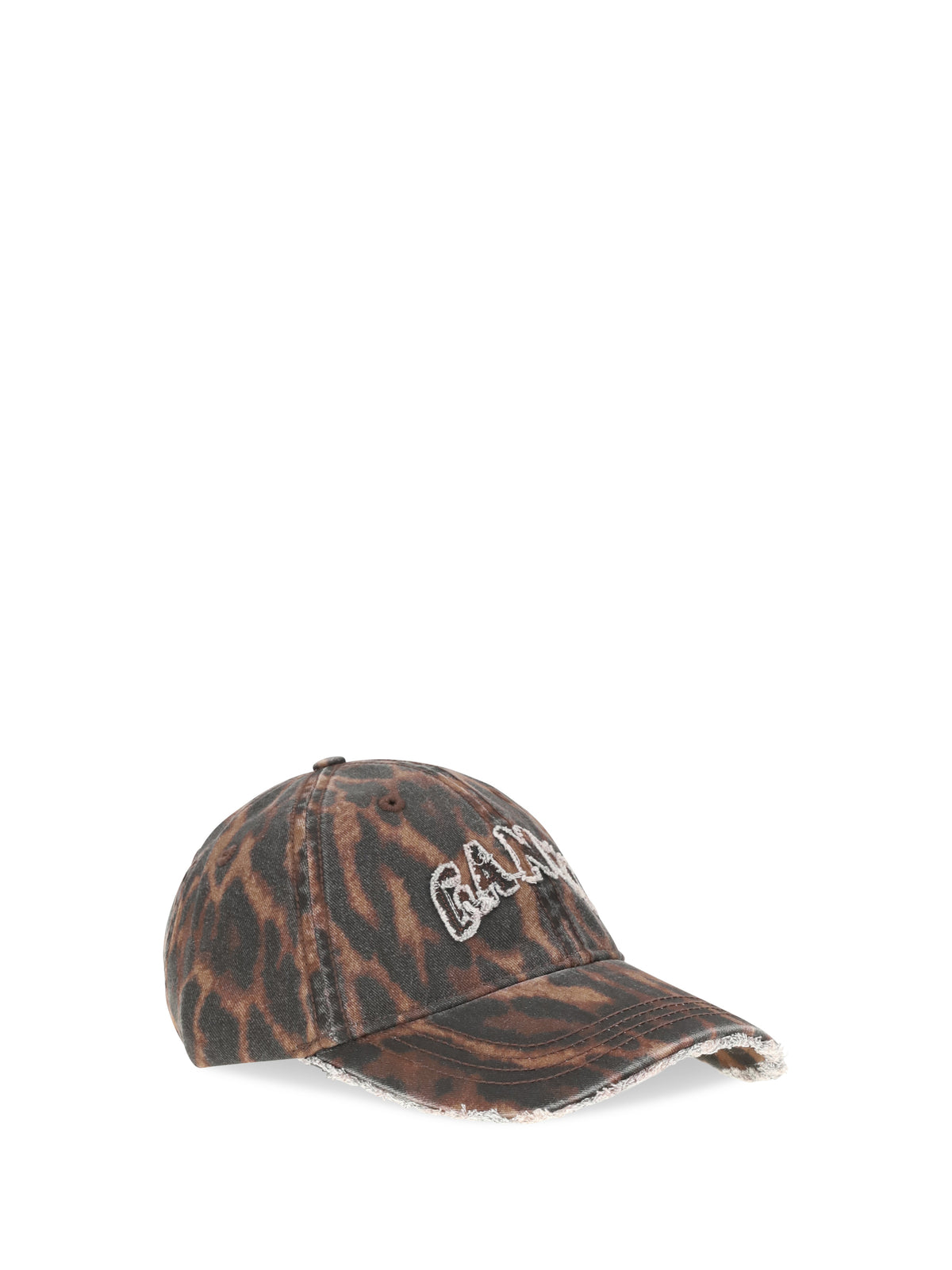 Ganni Ocelot leopard Cap - Rawhide