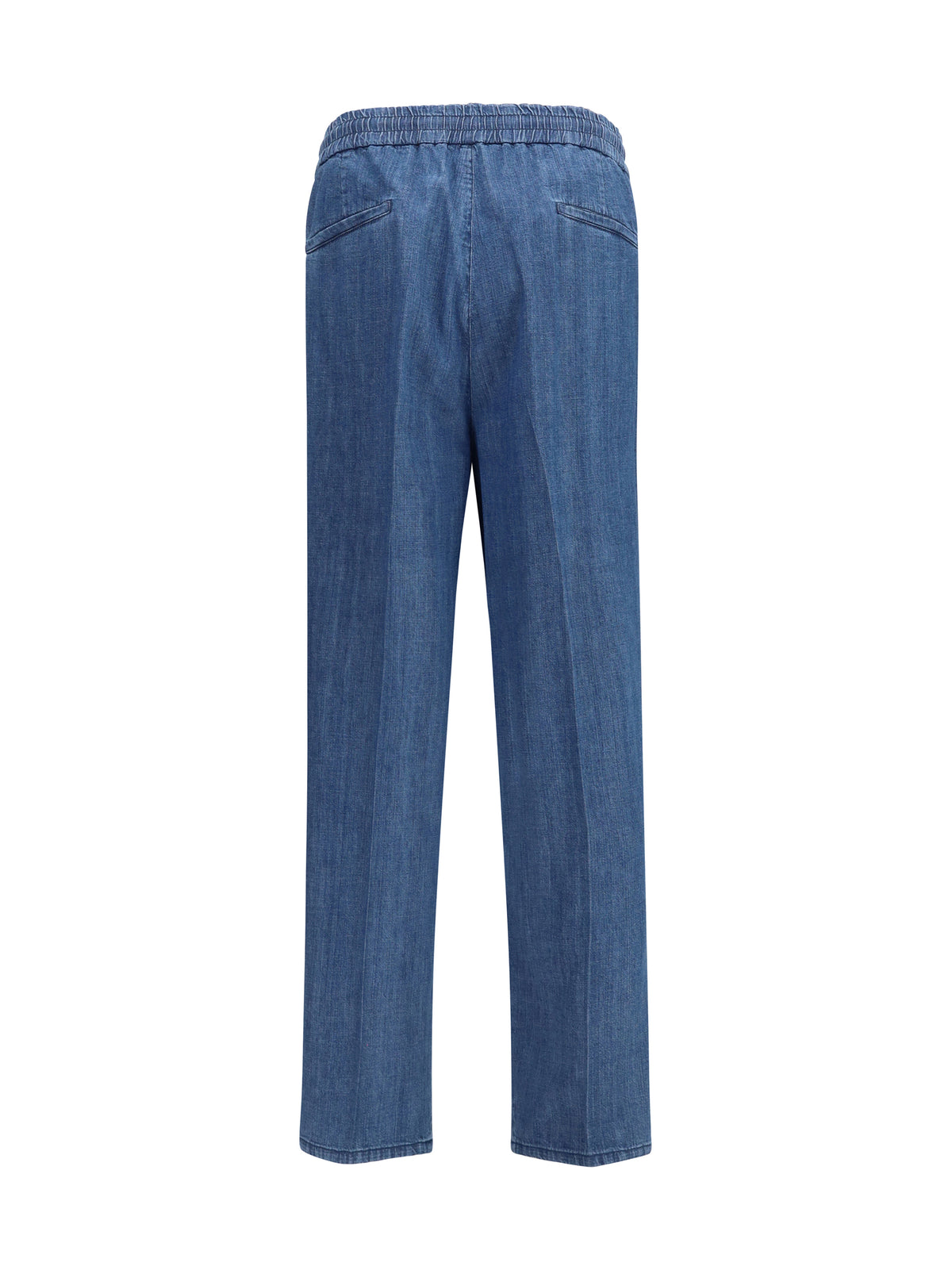 Brunello Cucinelli Lightweight denim Pants with drawstring and double pleats - Denim Medium