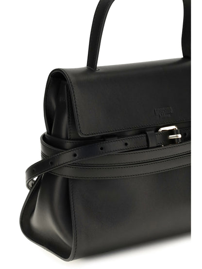 Moschino Buckle Shoulder Bag - Black