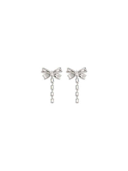SELF-PORTRAIT Crystal bow drop Earrings