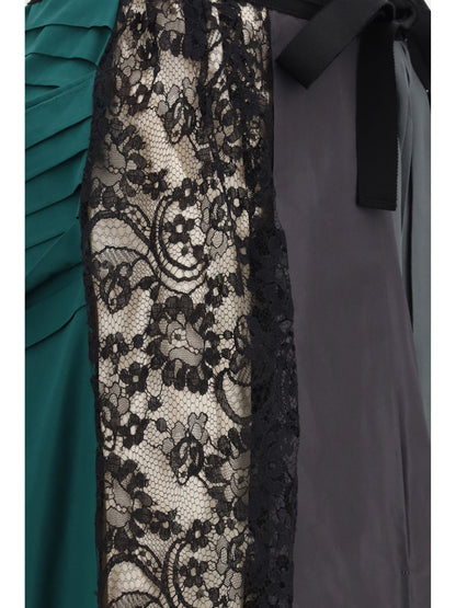 Prada Patchwork Midi Skirt with panel construction - Ematite