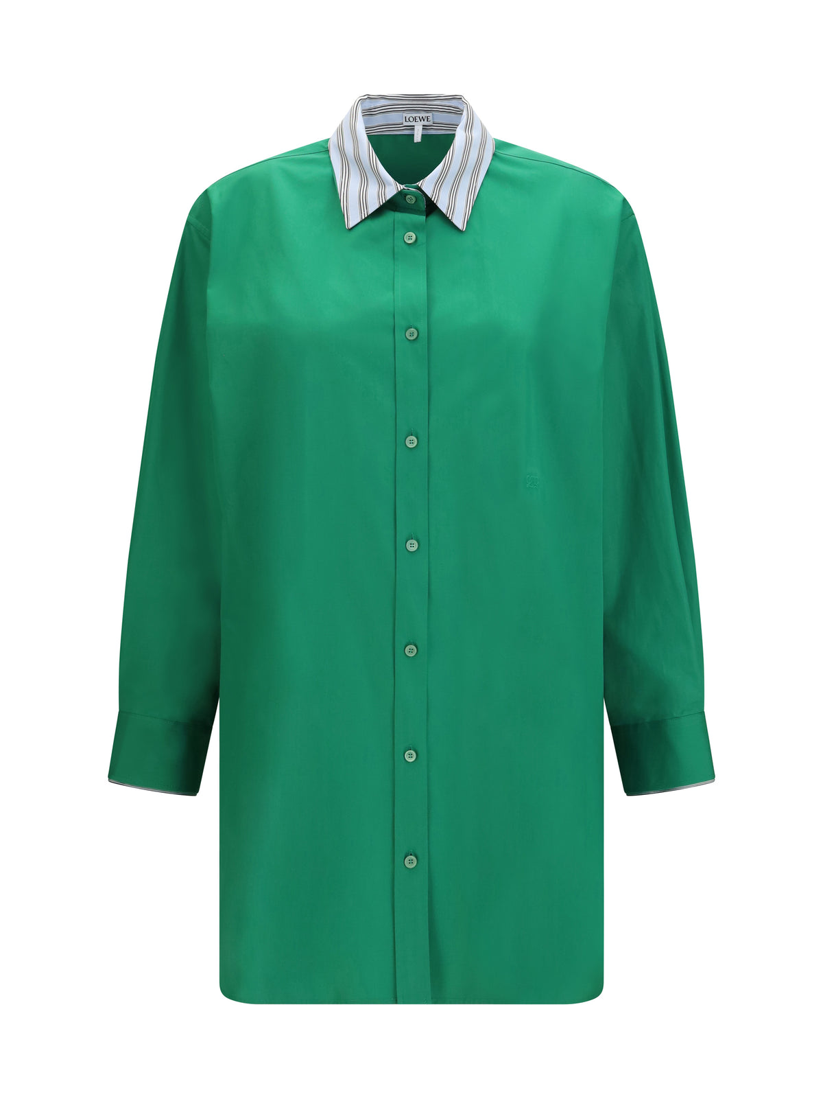 Loewe Cotton Chemisier Dress - Green