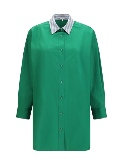 Loewe Cotton Chemisier Dress - Green