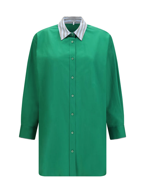 Loewe Cotton Chemisier Dress - Green