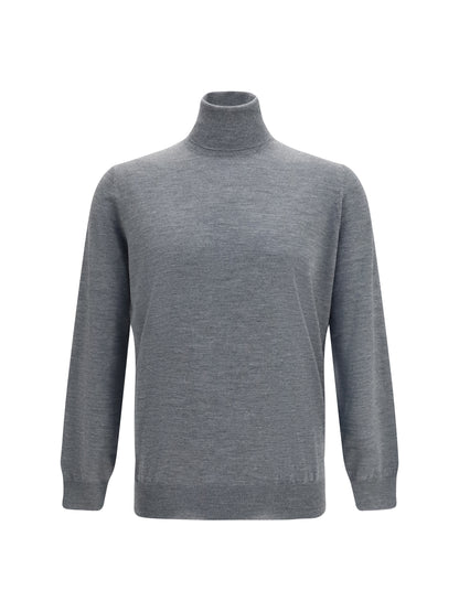 Brunello Cucinelli Wool turtleneck Sweater - Piombo+Grigio Light