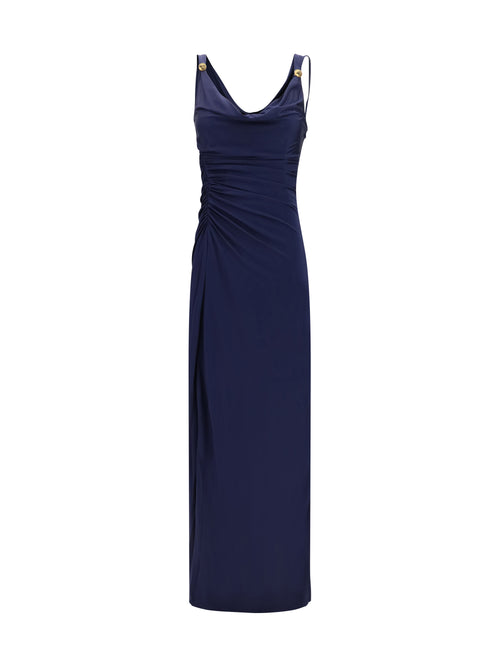 Versace Long Dress in soft viscose jersey - Navy