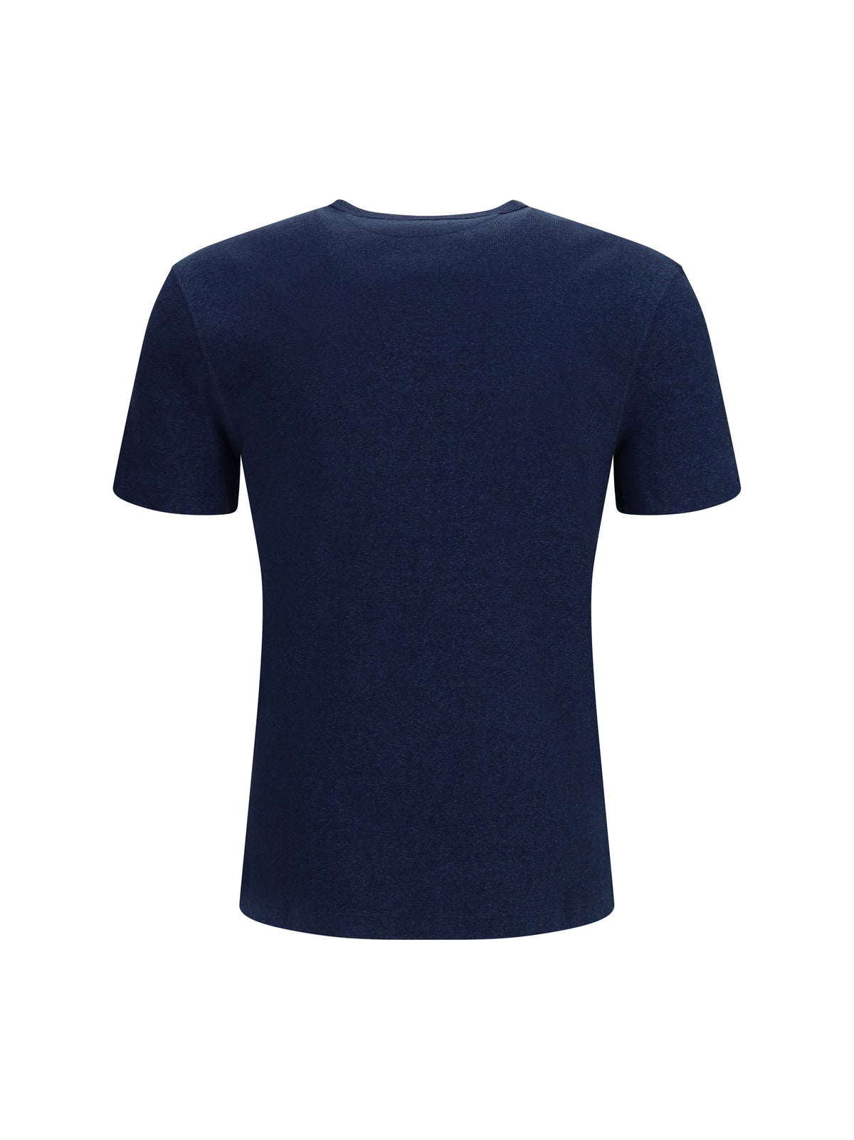 Brunello Cucinelli Denim-effect ribbed cotton jersey T-shirt - Navy