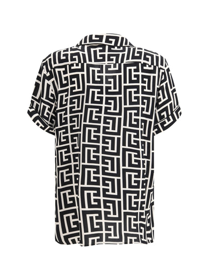 BALMAIN Monogram-print pajama Shirt