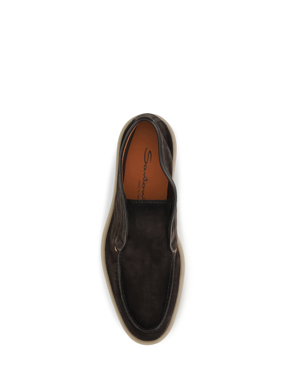 Santoni Digits suede Loafers - Dark Brown