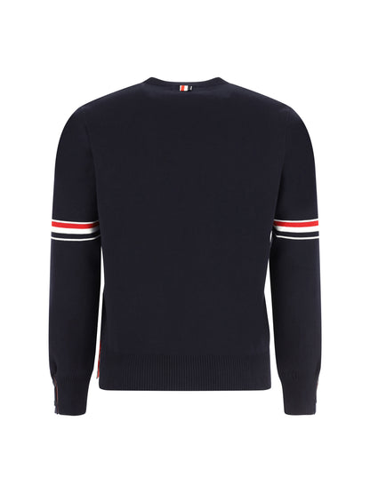 Thom Browne Cotton crewneck Sweater - Navy