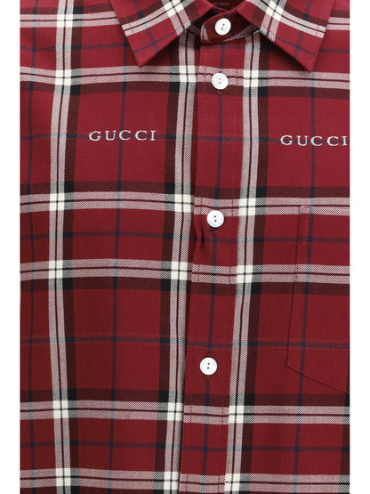 GUCCI Multicolour tartan cotton jacquard Shirt