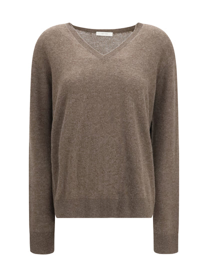 The Row Phora cashmere Sweater - Grey Taupe
