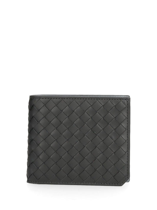 Bottega Veneta Small Woven Wallet - Black
