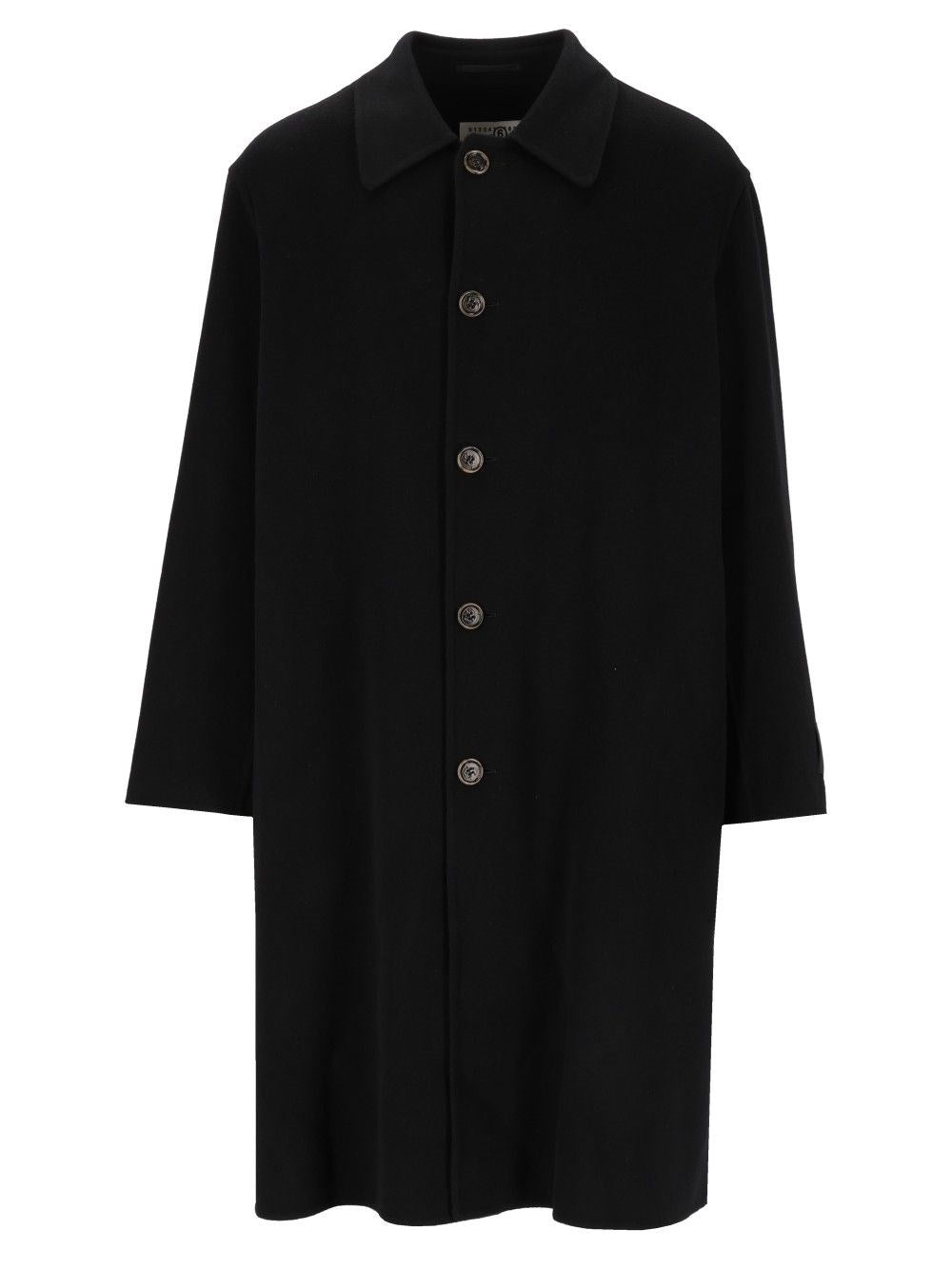 Mm6 Maison Margiela Double-Face Coat - Black