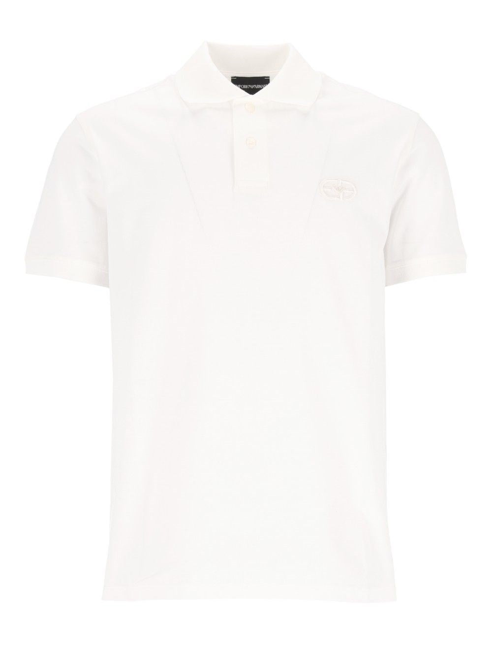 Emporio Armani Jersey Polo Shirt - White