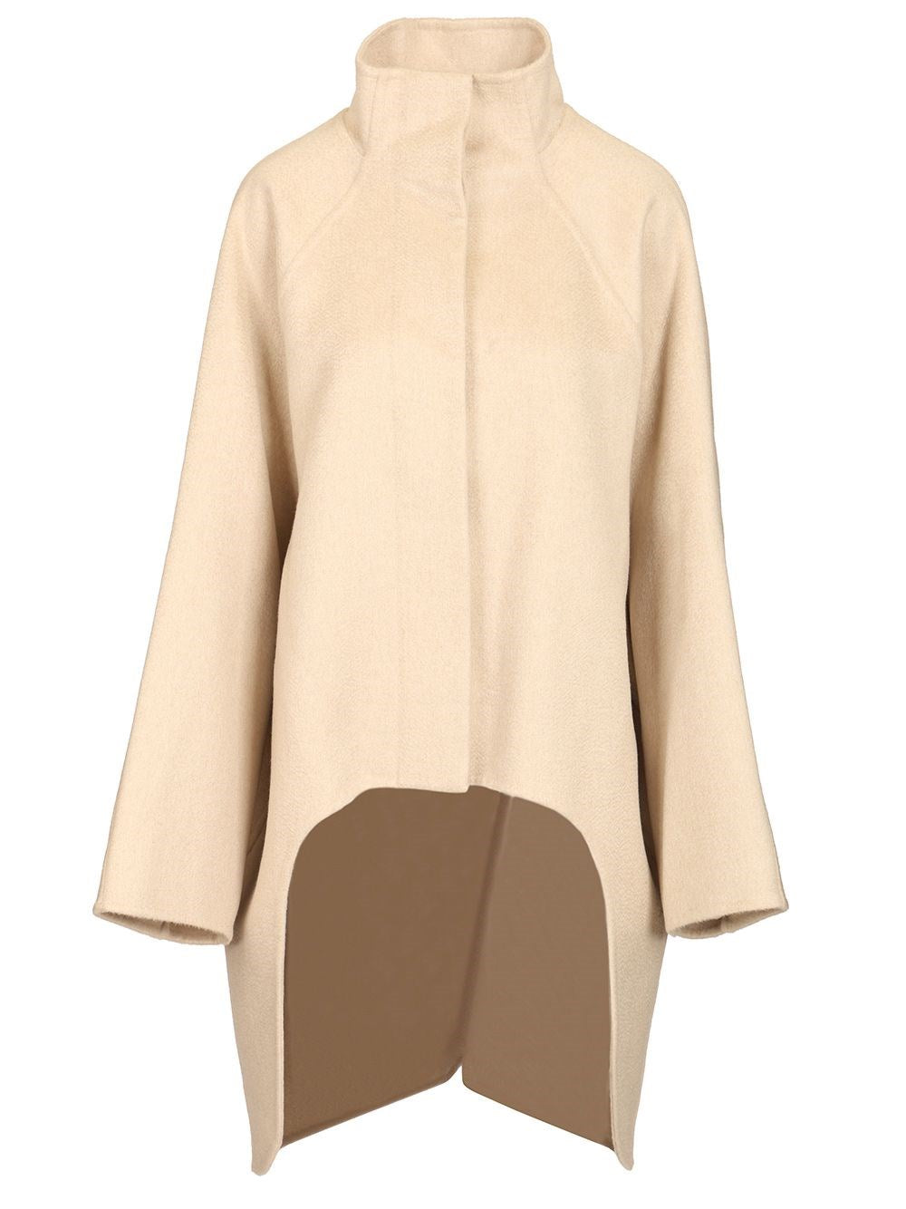 Alaïa Asymmetric Coat - Beige