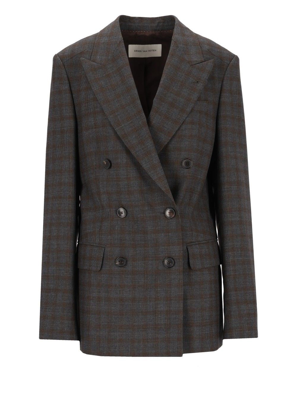 Dries Van Noten "Barrysta" Double-Breasted Blazer - Brown