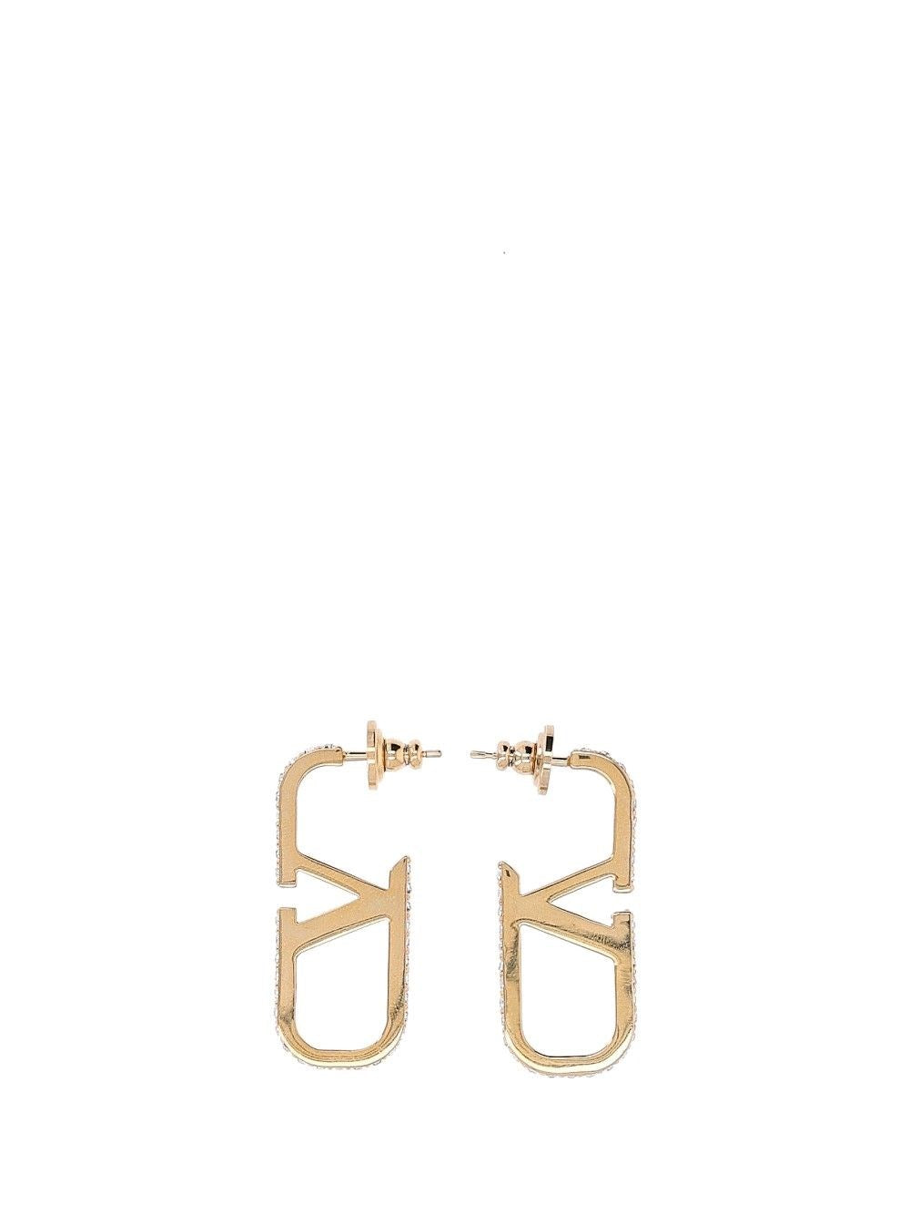 Valentino Garavani Vlogo Signature Earrings In Metal - Gold