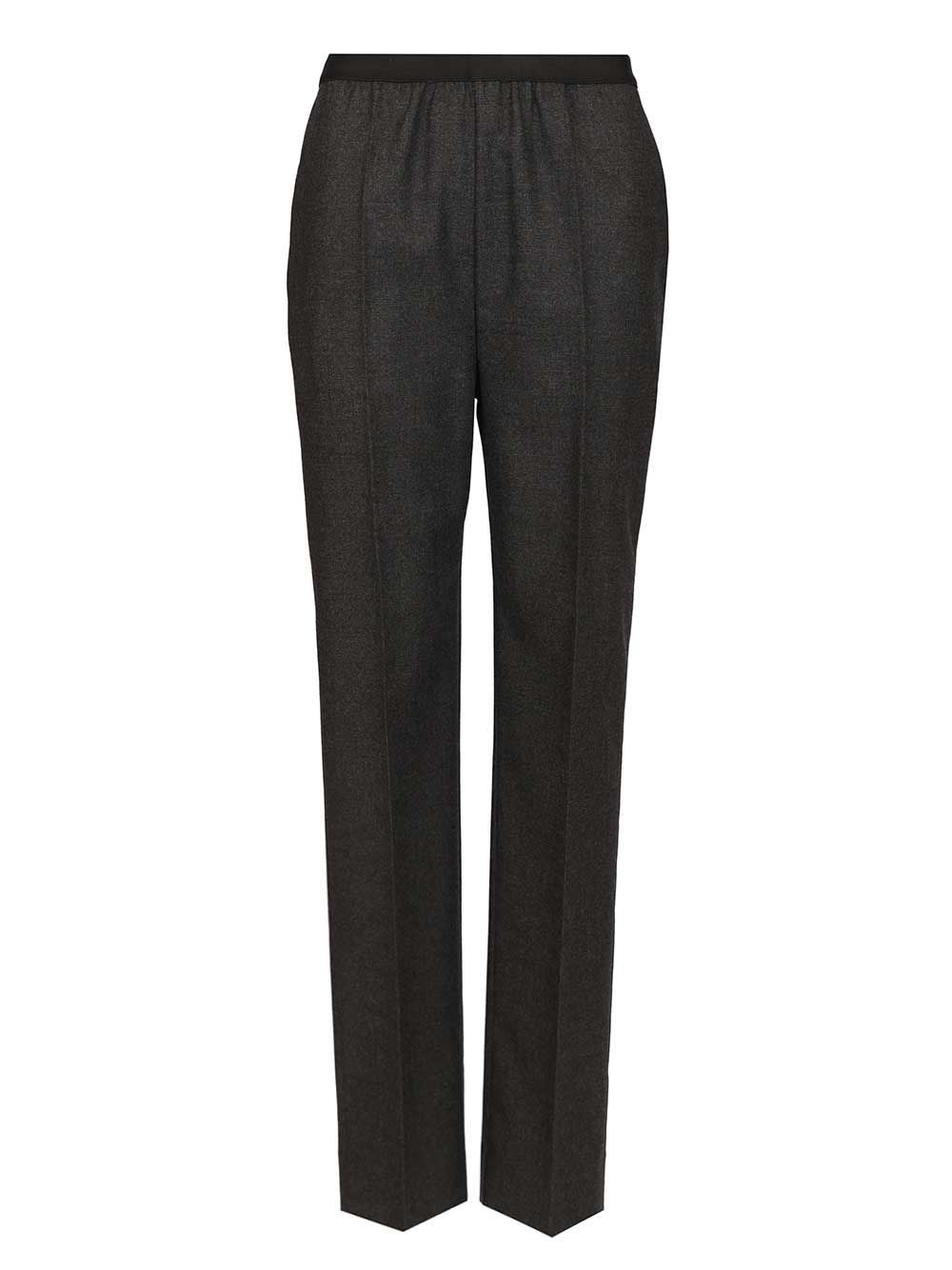 Maison Margiela Straight Wool Trousers - Grey