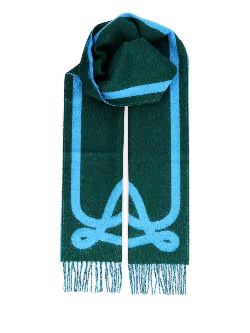 Loewe Wool And Cashmere Scarf - Green