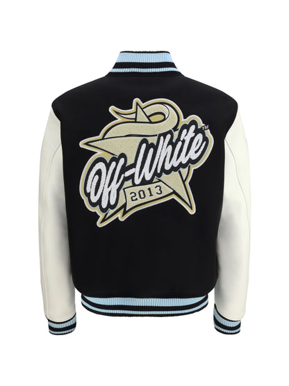 OFF-WHITE Varsity Star Logo Jacket