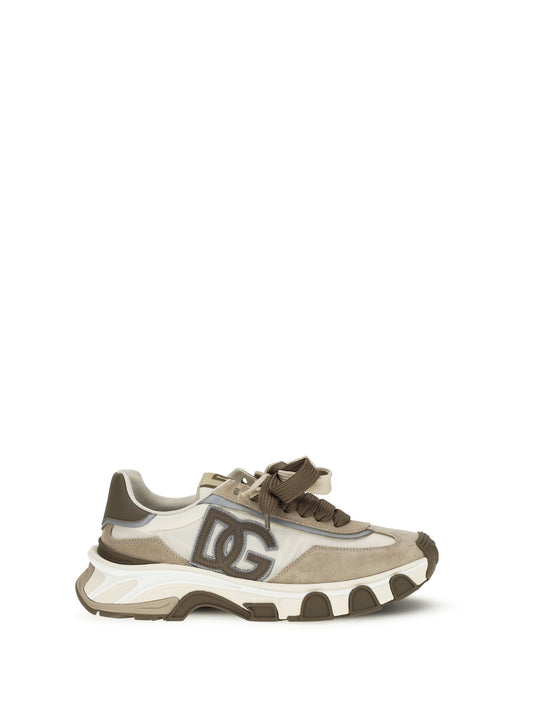 DOLCE & GABBANA Leather and mesh Sneakers