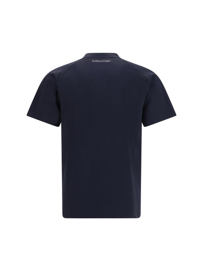 Balenciaga Long-sleeve layered T-shirt - Navy/White