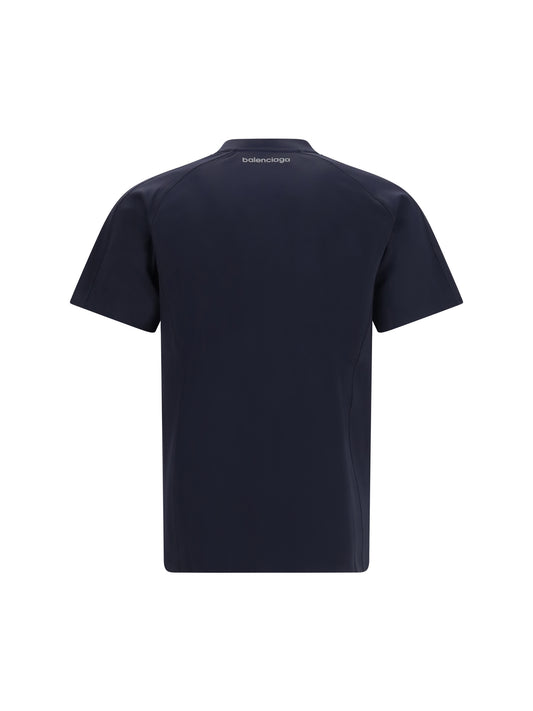 Balenciaga Long-sleeve layered T-shirt - Navy/White