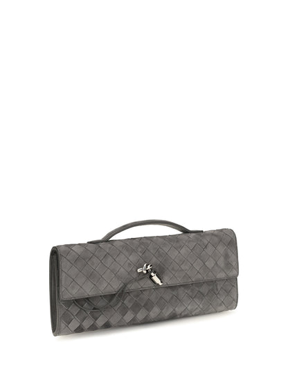 Bottega Veneta Andiamo Clutch - Obsidian Grey-Vi Si