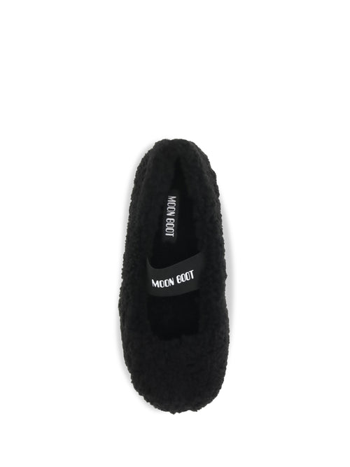 Moon Boot Shearling Ballerinas - Black