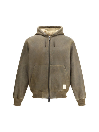 EMPORIO ARMANI Leather bomber Jacket