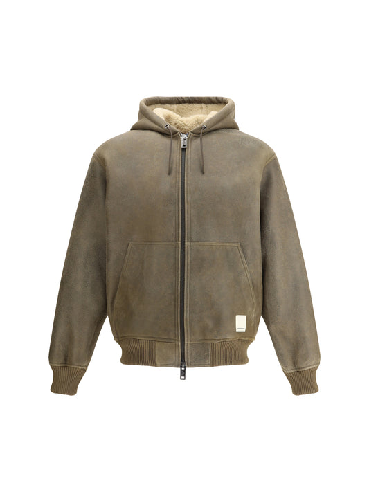EMPORIO ARMANI Leather bomber Jacket