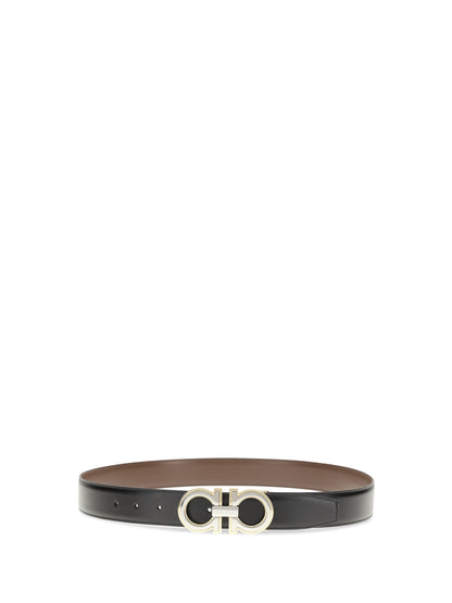 FERRAGAMO Reversible and adjustable Gancini Belt