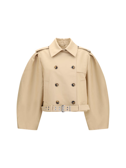 Ganni Double-breasted belted Jacket - Warm Sand