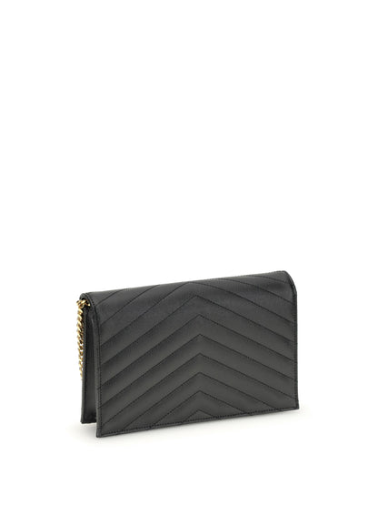 Saint Laurent Cassandre mini Shoulder Bag - Black